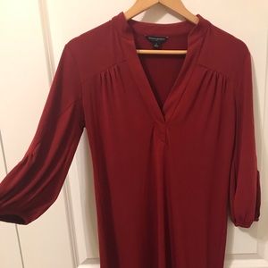 Crimson tunic dress